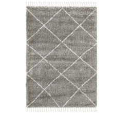 Pebble Grey Nahla Fringed Rug