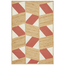 Coral Prism Flat Weave Cotton & Jute Rug