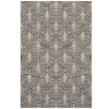 Black & Natural Art Deco Flat Woven Indoor/Outdoor Rug