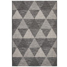 Black & Natural Triangles Flat Woven Indoor/Outdoor Rug