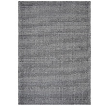 Black Hand Loomed Rayon & Cotton Modern Rug
