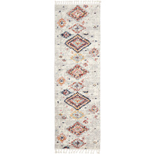 Silver Plush Moroccan-Style Runner