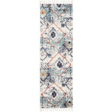 Blue Plush Moroccan-Style Runner