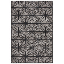 Hoffman Charcoal & Grey Hand Loomed Polyester Rug