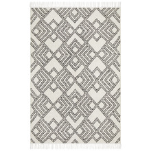 Casey Natural White & Black Hand Loomed Pure Wool Rug