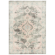 Grey & Dusty Pink Bohemian Rug