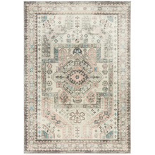 Silver Power-Loomed Bohemian Rug