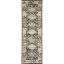 Navy & Sky Blue Power-Loomed Transitional Runner