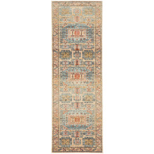 Sky Blue & Beige Power-Loomed Transitional Runner