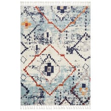 Blue Plush Moroccan Rug