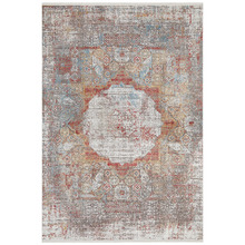 Terracotta Bamboo Silk & Acrylic Rug