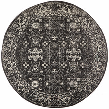 Charcoal & Round Art Moderne Cezanne Rug