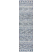 Blue & Natural Flat-Woven Indoor/Outdoor Runner