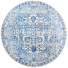 Blue & Round Art Moderne Lalique Rug