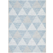 Blue Terrace Geometric Flat-Woven Indoor/Outdoor Rug