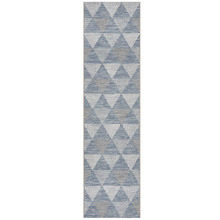 Blue Terrace Geometric Flat-Woven Indoor/Outdoor Runner