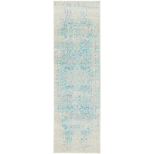 Bone, White & Blue Art Moderne Cezanne Runner