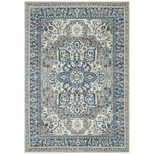 Sky Blue Florette Vintage Look Rug