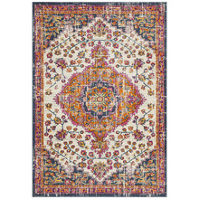 Ivory & Rust Blossom Vintage Look Rug