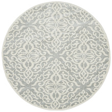 Silver Vintage Look Carmela Round Rug