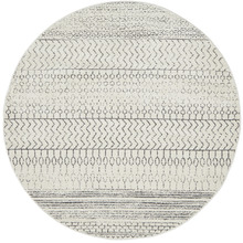 Grey Reetta Round Tribal Rug