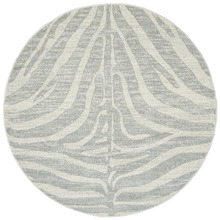 Silver Zebra Kamilla Round Rug