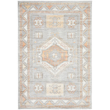 Grey & Peach Vintage Look Isabelle Aztec Rug