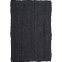 Black Hand-Braided Jute Rug