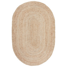 Natural Hand-Braided Jute Oval Rug