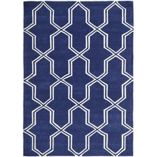Neo Lattice Design Navy Rug