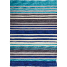 Abrash Stripes Blue/Grey Rug