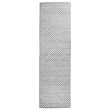 Silver Luxury Power-Loomed Textured Runner