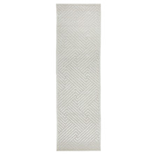 Off White Luxury Power-Loomed Textured Runner
