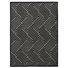 Black Luxury Power-Loomed Textured Rug