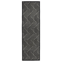Black Luxury Power-Loomed Textured Runner