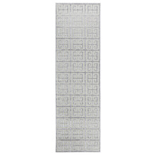 Silver Art Deco Power-Loomed Textured Runner