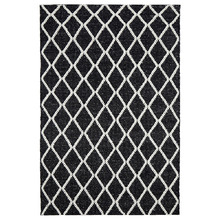 Black Lucy Hand-Loomed Wool-Blend Rug