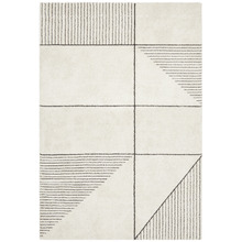 Ivory & Charcoal Super Soft Metro Contemporary Rug