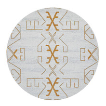 Gold Zoey Aztec Round Rug