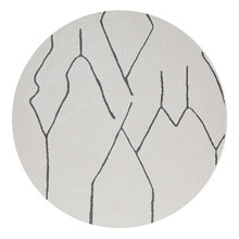 Grey Emery Abstract Round Rug