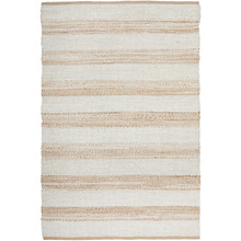 Natural & White Zoticus Hand-Braided Jute Rug