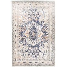 Mitzi Navy, Blue & Cream Chenille Cotton Modern Rug