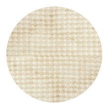 Natural Bubble Machine Washable Round Rug