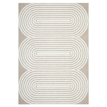 White & Beige Ava Rug
