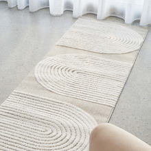 White & Beige Belle Curved Arches Runner
