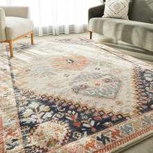 Autumn Vintage-Style Power-Loomed Transitional Rug