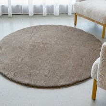 Oyster Cleo Ultra Plush Machine Washable Round Rug