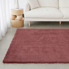 Burgundy Cleo Ultra Plush Machine Washable Rug