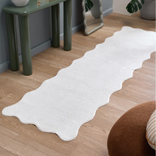 Ivory Elsie Wavy Edge Machine Washable Runner