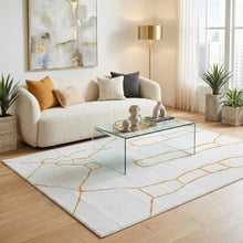 Gold Abigail Abstract Rug